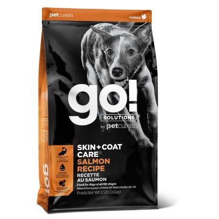 GO! Natural Holistic Сухой корм GO! Skin + Coat Salmon для щенков и собак со свежим лососем и овсянкой - 1,59 кг