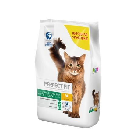 Perfect Fit Perfect Fit сухой корм для взрослых кастрированных котов / стерилизованных кошек с курицей - 10 кг