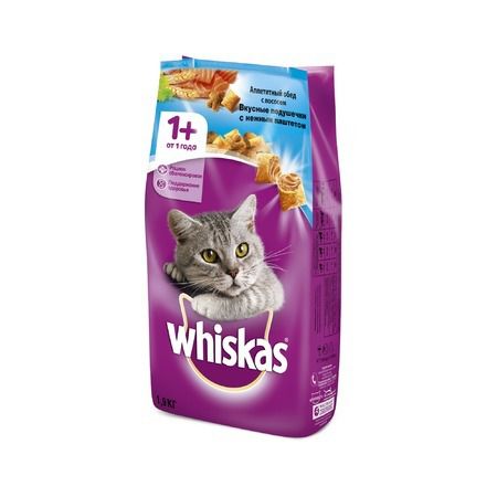 Whiskas Whiskas сухой корм для взрослых кошек с паштетом из лосося - 1,9 кг