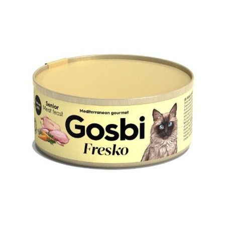 Gosbi Влажный корм Gosbi Fresko для пожилых кошек мясной пир - 70 г