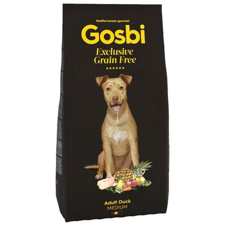 Gosbi Сухой беззерновой корм Gosbi Exclusive для взрослых собак всех пород с уткой - 500 г