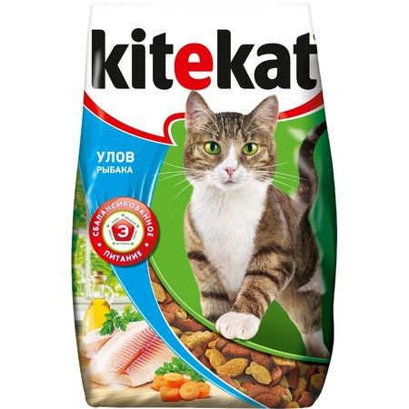 Kitekat Kitekat Улов Рыбака сухой корм для взрослых кошек с рыбой - 1,9 кг