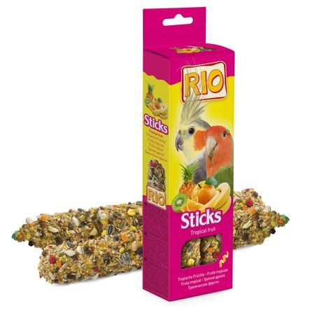 Rio Rio палочки для средних попугаев с тропическими фруктами 2 шт - 75 г