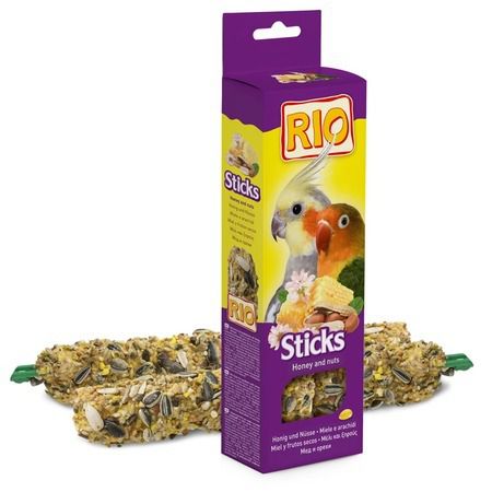 Rio Rio палочки для средних попугаев с медом и орехами 2 шт - 75 г
