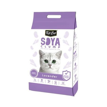 Kit Cat Kit Cat SoyaClump Soybean Litter Lavender соевый биоразлагаемый комкующийся наполнитель с ароматом лаванды