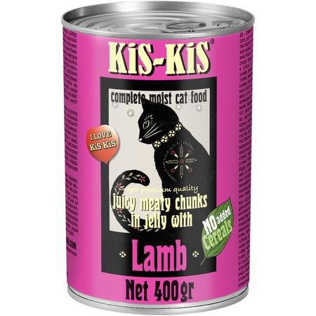 KiS-KiS Влажный корм KiS-KiS Canned Food Beef для кошек с ягненком - 400 г