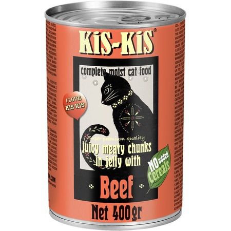 KiS-KiS Влажный корм KiS-KiS Canned Food Beef для кошек с говядиной - 400 г