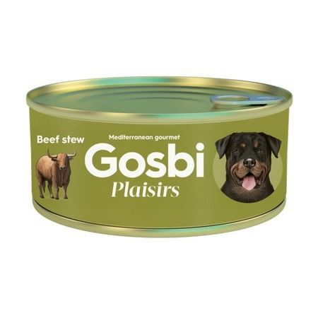 Gosbi Влажный корм Gosbi Plaisirs для взрослых собак с тушеной говядиной - 170 г