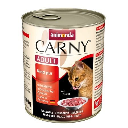 Animonda Влажный корм Animonda Carny для взрослых кошек с отборной говядиной - 800 г