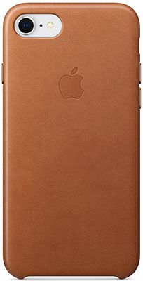 Кожаный чехол Apple Leather Case для iPhone 8/7 цвет (Saddle Brown) золотисто-коричневый MQH72ZM/A