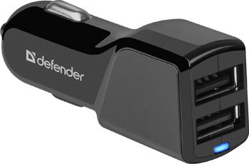 Автомобильный адаптер Defender UCA-34 2xUSB 5V/3.4А (83834)