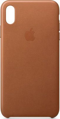 Чехол (клип-кейс) Apple Leather Case для iPhone XS Max цвет (Saddle Brown) золотисто-коричневый MRWV2ZM/A