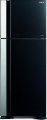Двухкамерный холодильник Hitachi R-VG 542 PU7 GBK чёрное стекло