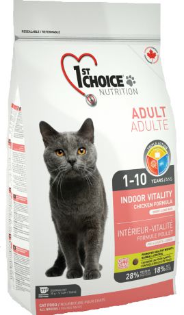 Сухой корм 1st Choice Adult Indoor Vitality для кошек (2,72 кг, )