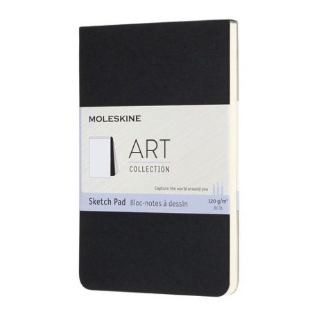 Блокнот для рисования Moleskine ART SOFT SKETCH PAD Pocket 90x140мм 88стр. мягкая обложка черный 9 шт./кор.