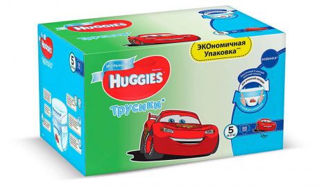 Трусики Huggies 5 для мальчиков (13-17кг), 96 шт