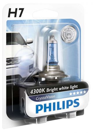 Лампа галогенная Philips H7 12V- 55W (PX26d) Crystal Vision