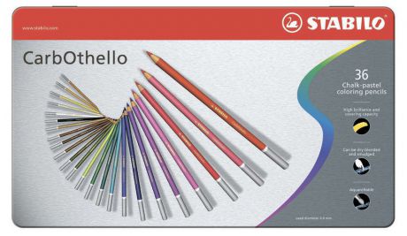 Цветные карандаши Stabilo CarbOthello, пастель, 36 цветов