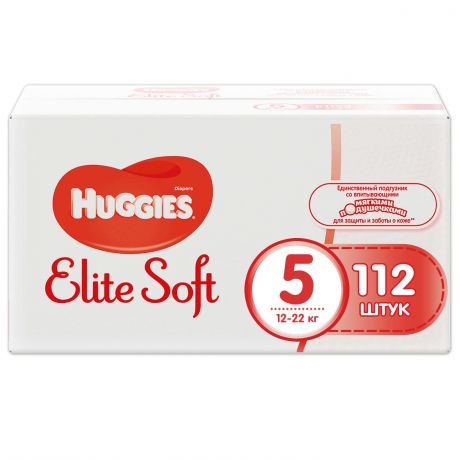 Подгузники Huggies Elite Soft 5 (12-22 кг) 112 шт