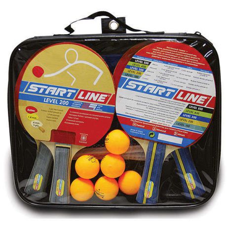 Набор для настольного тенниса Start Line 4 ракетки, 6 мячей, сетка с креплением