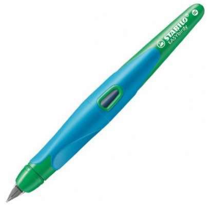 Ручка перьевая Stabilo EASYbirdy для правшей, синяя, цвет корпуса: голубой