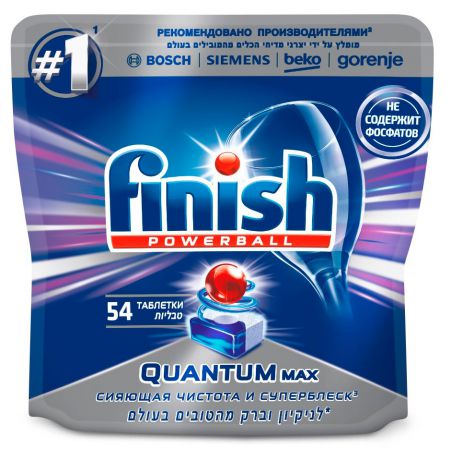 Таблетки для посудомоечной машины «Quantum Max» Finish, 54 шт