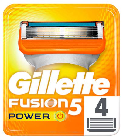 Сменные кассеты для бритья «Fusion Power» Gillette, 4 шт