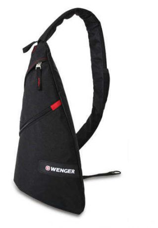 Рюкзак городской Wenger Sling Bag, 7 л, черный/красный, 25x15x45 см