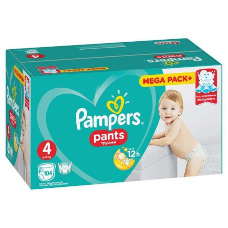 Трусики Pampers Pants 4 (9-14 кг) 104 шт
