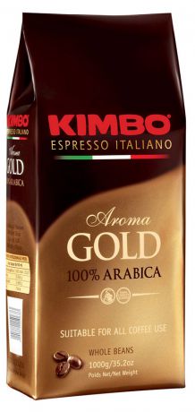 Кофе зерновой Kimbo Aroma Gold 100% Arabica, 1 кг
