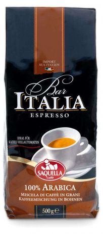 Кофе SAQUELLA caffe 100% Arabica в зернах, 500 г