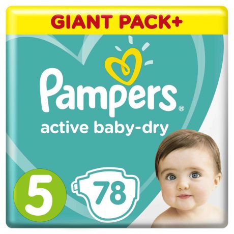 Подгузники Pampers Active Baby 5 (11-16 кг) 78 шт