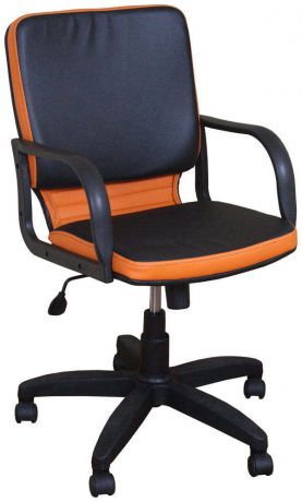 Кресло компьютерное «Элит», черно-оранжевое