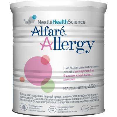 Смесь Nestle Alfare Allergy для детей с аллергией на коровий белок 450 гр