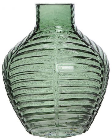 Ваза декоративная Decoris, стекло, зеленый, 17х20 см