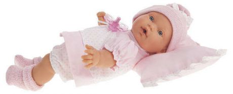 Кукла Ланита на розовой подушке Juan Antonio 27 см 1111P
