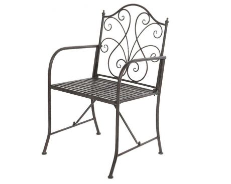 Кресло металлическое «Сен-Тропе», серое, 54х56х93 см
