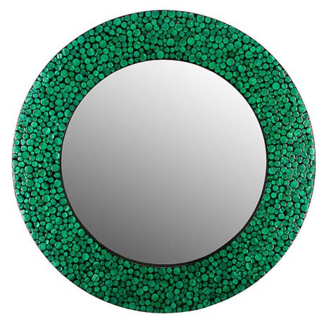 Зеркало перламутровое, зелено-черное, 80х80х25 см
