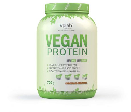 Протеин VPLAB Vegan Proteine, шоколад/карамель, 700г