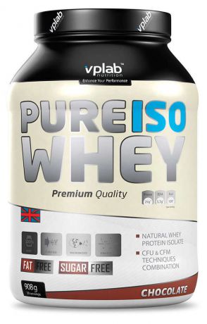 Протеин VPLAB Pure Iso Whey, шоколад, 908г