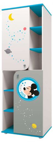 Шкаф-пенал Polini kids Disney baby «Микки Маус», белый/серый