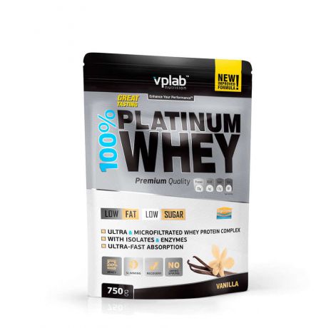 Протеин VPLAB 100% Platinum Whey, 750г, ваниль