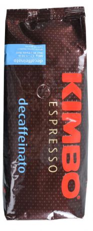 Кофе в зернах Kimbo, жареный, espresso decaffeinato, 500г