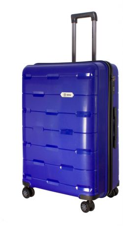 Чемодан пластиковый Proffi Travel, синий, 74 см
