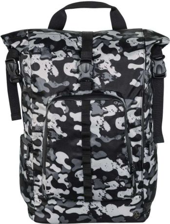 Рюкзак для ноутбука Hama Roll-Top, полиуретан, серый/камуфляж, 15.6"