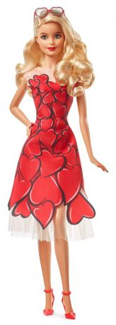 Коллекционная кукла в в красном платье Barbie FXC74