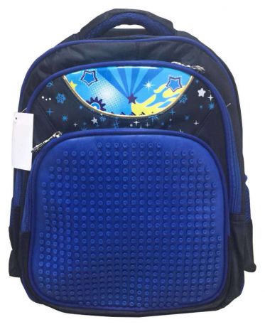 Рюкзак для мальчиков MAZARI MOSAIC, 38х29.5х16см, черно-синий
