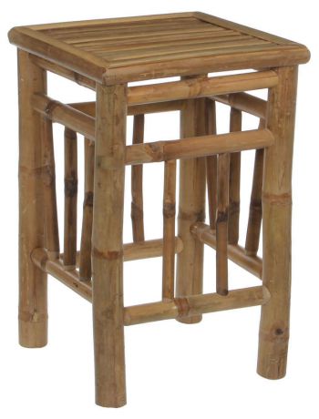 Бамбуковый кофейный столик, 31х31х47 см, светло-коричневый