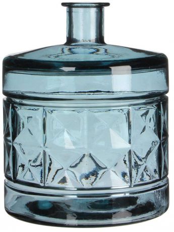 Ваза-бутылка Guan Diamond, голубая, 21х26 см