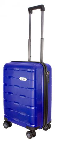 Чемодан пластиковый Proffi Travel, синий, 55 см